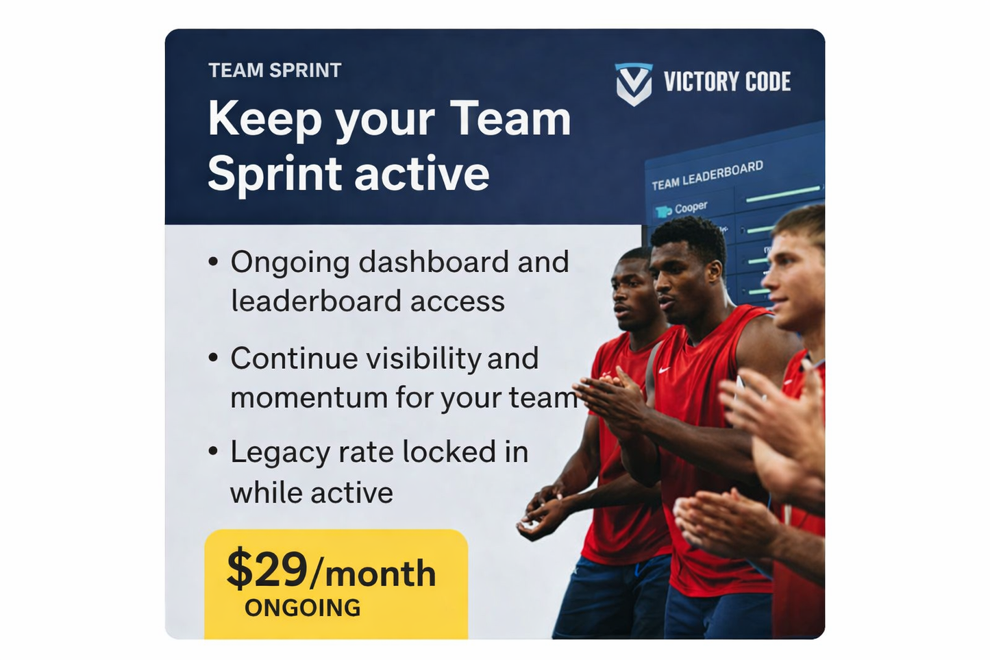 Victory Code Team Sprint Monthly Membership